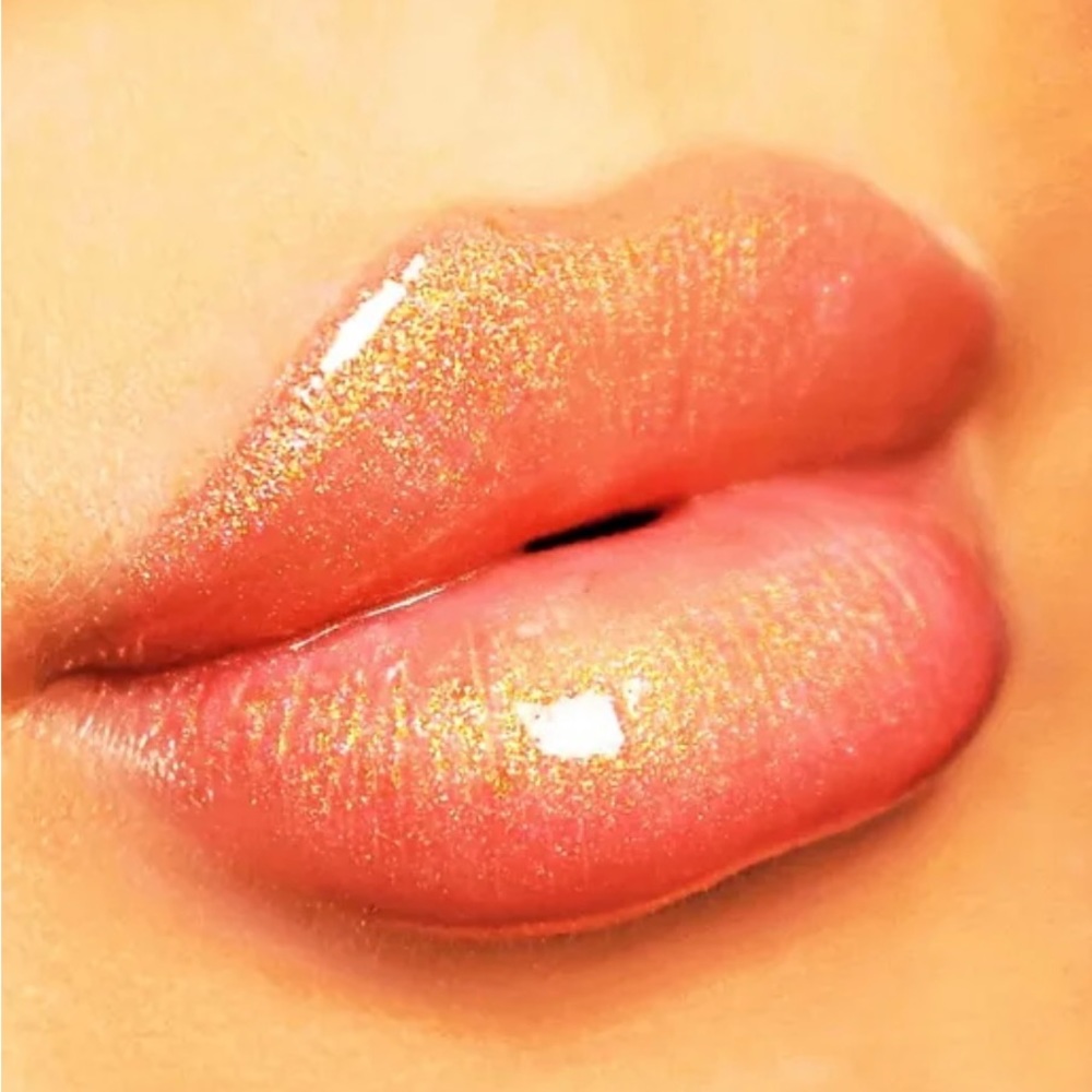 Sparkly Gold glitter holographic lipgloss
